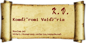 Komáromi Valéria névjegykártya