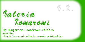 valeria komaromi business card